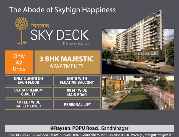 Presenting the abode of skyhigh happiness at Vinayak Skydeck, Ahmedabad Update
